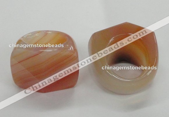 NGR38 20*30*35mm faceted freeform agate gemstone rings