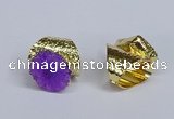 NGR384 18*25mm - 22*28mm freeform druzy agate gemstone rings