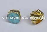 NGR387 18*25mm - 22*28mm freeform druzy agate gemstone rings