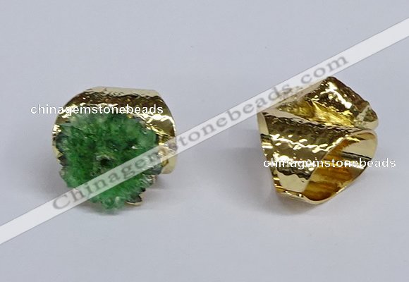 NGR388 18*25mm - 22*28mm freeform druzy agate gemstone rings