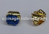 NGR389 18*25mm - 22*28mm freeform druzy agate gemstone rings