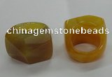 NGR39 20*30*35mm faceted freeform agate gemstone rings