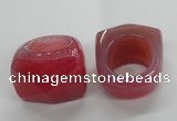 NGR40 20*30*35mm faceted freeform agate gemstone rings