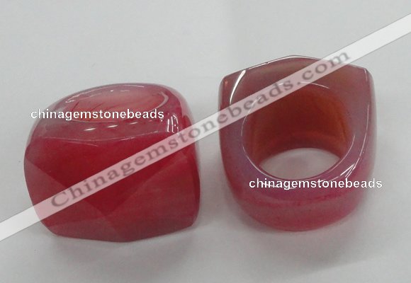 NGR40 20*30*35mm faceted freeform agate gemstone rings