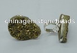 NGR62 25*30mm - 30*40mm freeform plated druzy agate rings