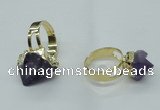 NGR67 10*14mm - 15*20mm faceted nuggets amethyst gemstone rings