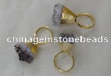 NGR83 20*22mm - 25*25mm nuggets amethyst gemstone rings