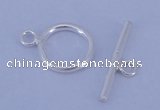 SSC01 5pcs 8mm donut 925 sterling silver toggle clasps