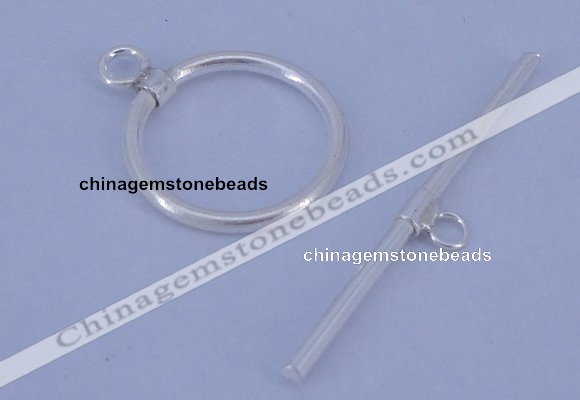 SSC02 5pcs 16mm donut 925 sterling silver toggle clasps