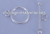 SSC03 5pcs 10mm donut 925 sterling silver toggle clasps