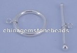 SSC07 5pcs 22mm donut 925 sterling silver toggle clasps