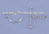 SSC09 5pcs 12mm donut 925 sterling silver toggle clasps