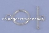 SSC10 5pcs 12mm donut 925 sterling silver toggle clasps