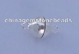 SSC102 5pcs 8mm round 925 sterling silver magnetic clasps