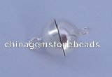 SSC103 2pcs 10mm round 925 sterling silver magnetic clasps