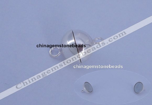 SSC103 2pcs 10mm round 925 sterling silver magnetic clasps