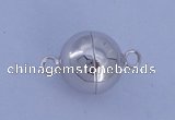 SSC104 2pcs 12mm round 925 sterling silver magnetic clasps