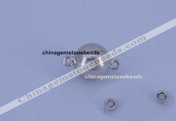 SSC107 5pcs 8mm round 925 sterling silver magnetic clasps