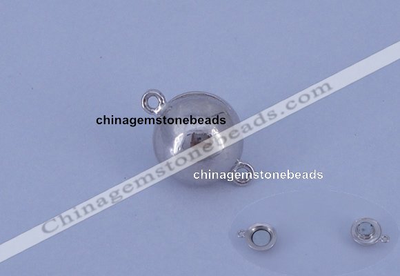 SSC108 5pcs 10mm round 925 sterling silver magnetic clasps