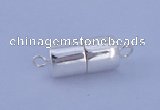 SSC109 5pcs 6.5*13mm tube 925 sterling silver magnetic clasps