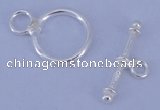 SSC11 5pcs 12mm donut 925 sterling silver toggle clasps