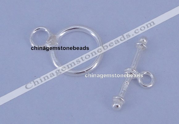 SSC11 5pcs 12mm donut 925 sterling silver toggle clasps