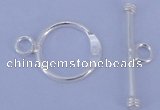 SSC14 5pcs 12mm donut 925 sterling silver toggle clasps
