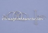 SSC15 5pcs 12mm - 14mm donut 925 sterling silver toggle clasps