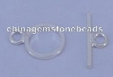 SSC16 5pcs 8mm donut 925 sterling silver toggle clasps