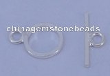 SSC16 5pcs 8mm donut 925 sterling silver toggle clasps