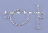 SSC20 5pcs 12mm donut 925 sterling silver toggle clasps