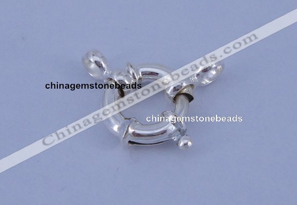 SSC204 5pcs 15mm 925 sterling silver spring rings clasps