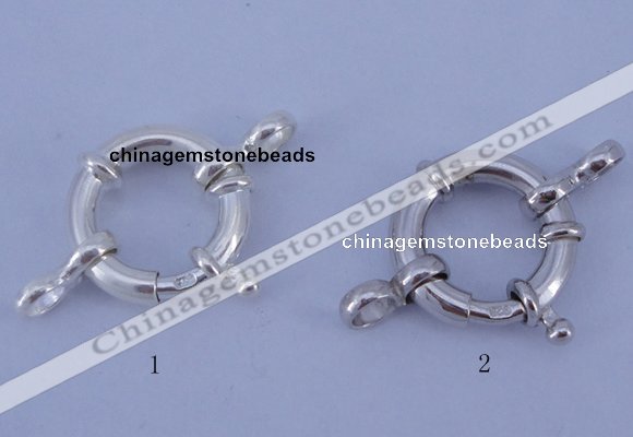 SSC205 5pcs 16mm 925 sterling silver spring rings clasps