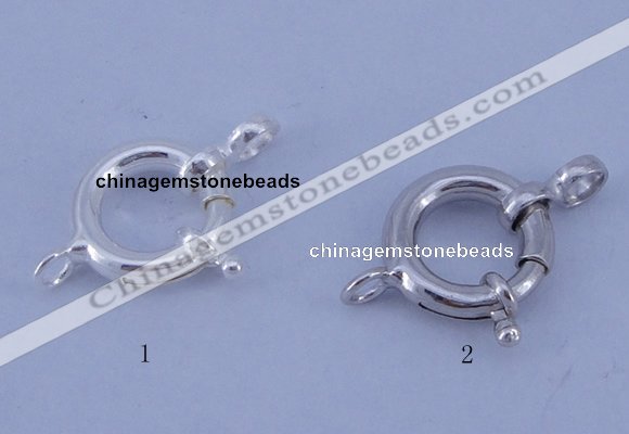 SSC206 5pcs 12mm 925 sterling silver spring rings clasps