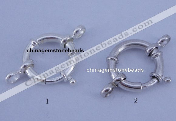 SSC209 5pcs 20mm 925 sterling silver spring rings clasps