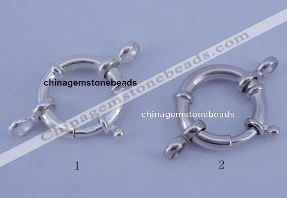 SSC209 5pcs 20mm 925 sterling silver spring rings clasps