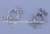 SSC211 5pcs three-strand 13.5mm 925 sterling silver spring rings clasps