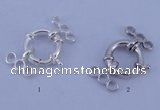 SSC211 5pcs three-strand 13.5mm 925 sterling silver spring rings clasps