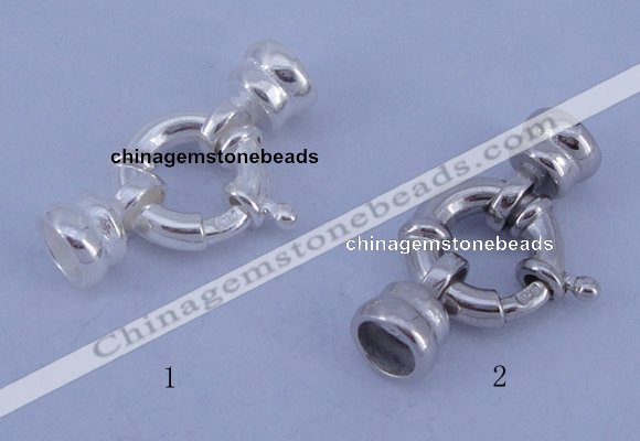 SSC213 5pcs 12mm sterling silver spring rings clasps