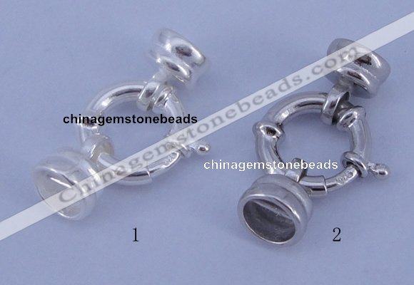 SSC214 5pcs 13.5mm sterling silver spring rings clasps