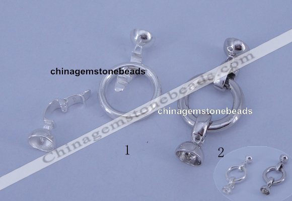 SSC216 5pcs 18mm sterling silver spring rings clasps