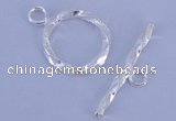 SSC24 5pcs 16mm donut 925 sterling silver toggle clasps