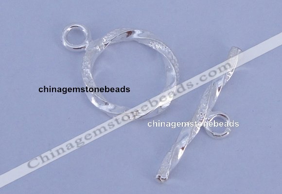 SSC24 5pcs 16mm donut 925 sterling silver toggle clasps