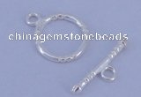 SSC25 5pcs 12mm donut 925 sterling silver toggle clasps