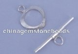 SSC26 5pcs 10*13mm heart 925 sterling silver toggle clasps