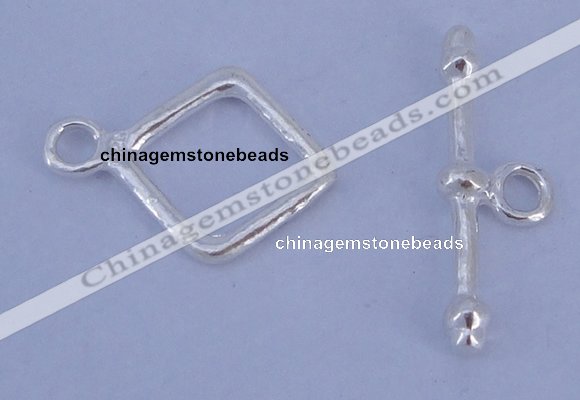 SSC31 5pcs 12*16mm diamond 925 sterling silver toggle clasps